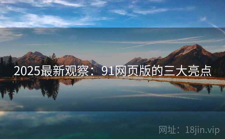 2025最新观察：91网页版的三大亮点