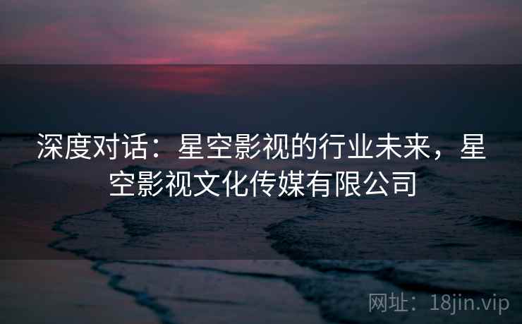 深度对话：星空影视的行业未来，星空影视文化传媒有限公司