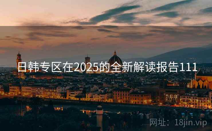 日韩专区在2025的全新解读报告111