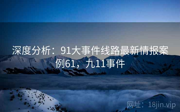 深度分析：91大事件线路最新情报案例61，九11事件